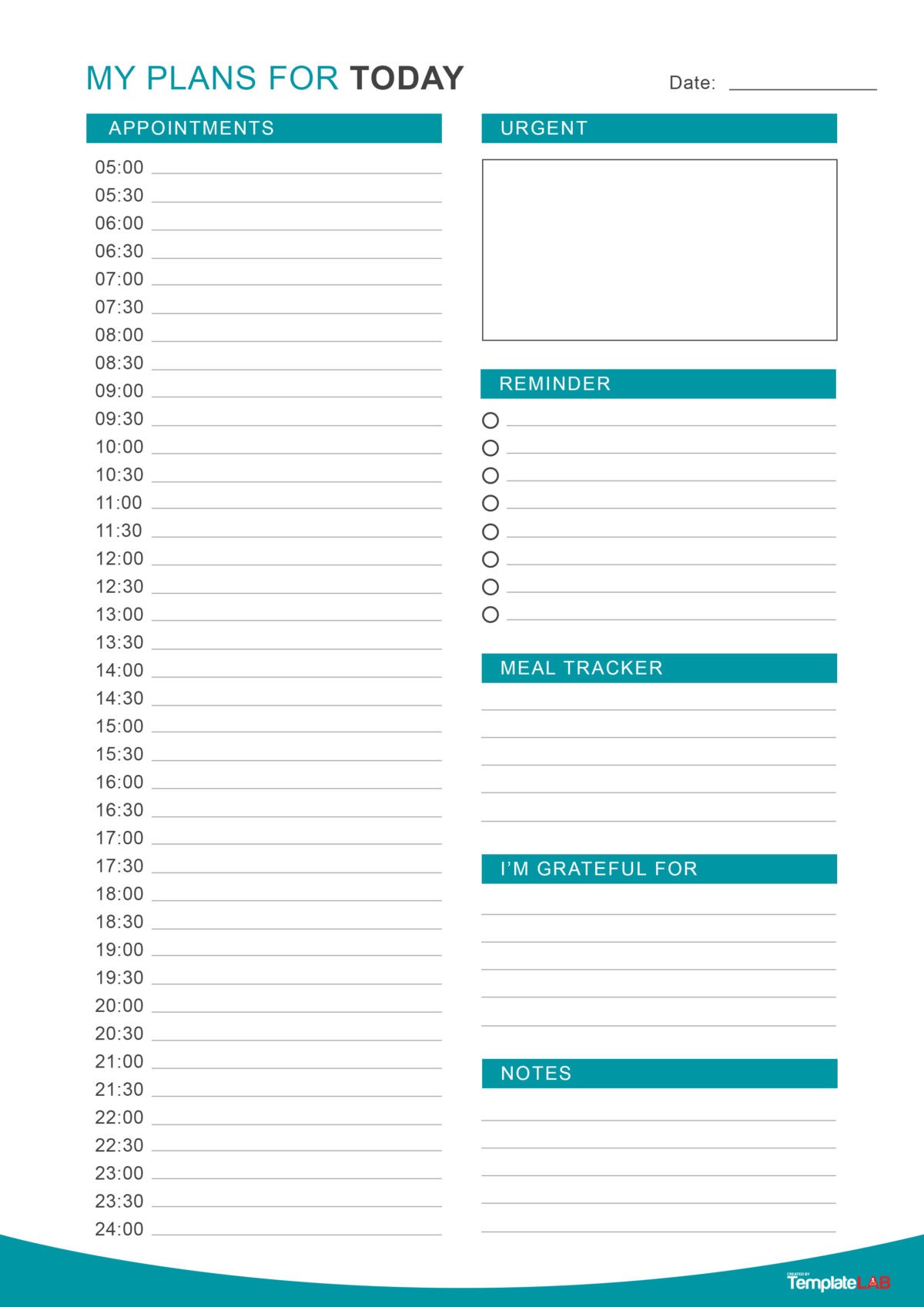 25 Printable Daily Planner Templates (FREE in Word/Excel/PDF)