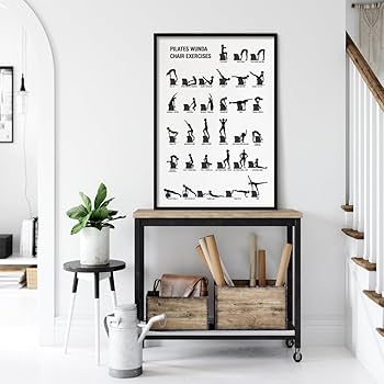 Amazon.com: Generic PILATES WUNDA CHAIR Exercises Chart, Pilates ...