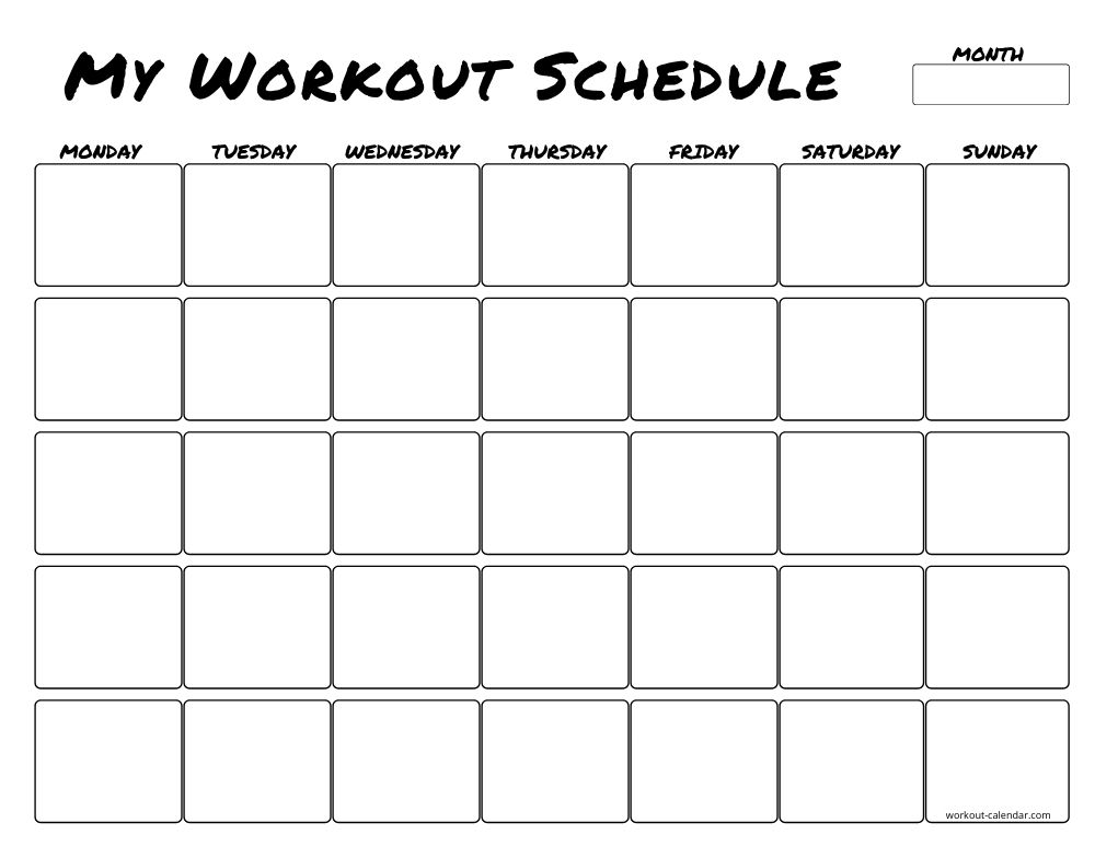 Download &  Print Beautiful Workout Calendars To Keep You On Track