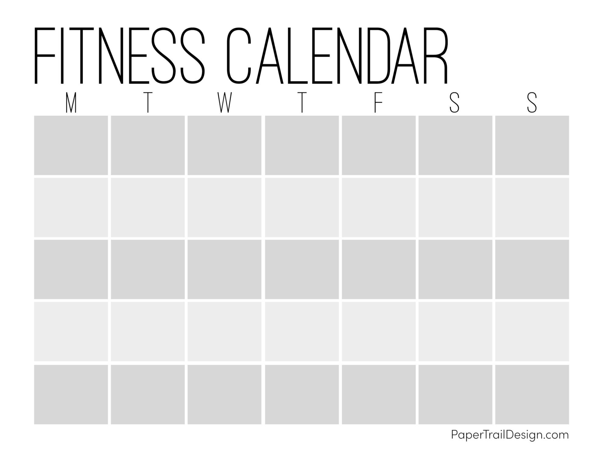 Blank Workout Schedule Template
