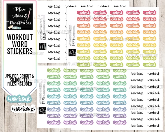 printable workout stickers