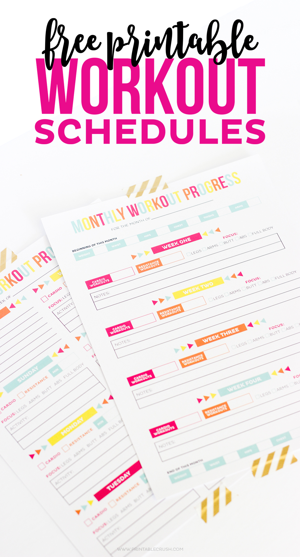 printable workout templates