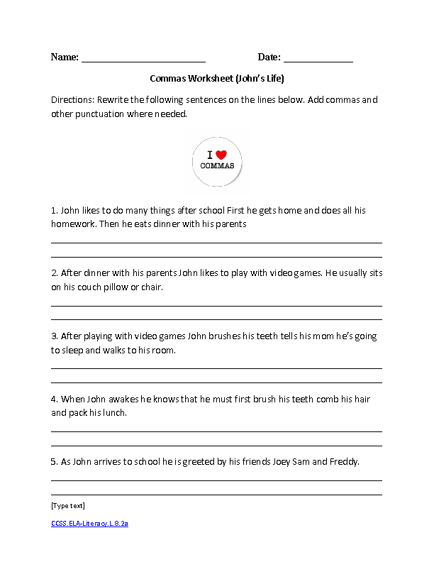 printable worksheet 8th grade