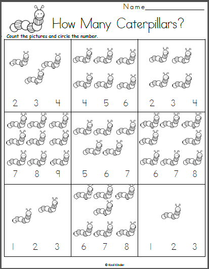 Caterpillar Counting Math Worksheet | Made By Teachers