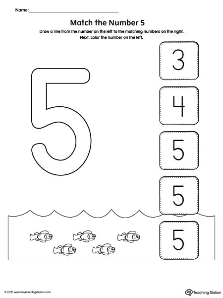 printable worksheet for 5