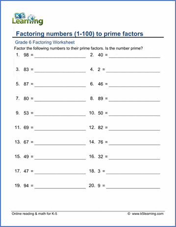 GCF and LCM Worksheets | Worsheets library