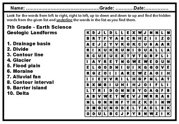printable worksheet for 7th graders