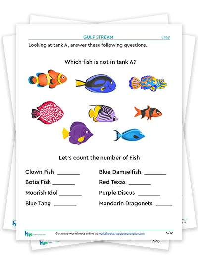 Printable Attention Worksheets for Kids | HappyNeuron Pro