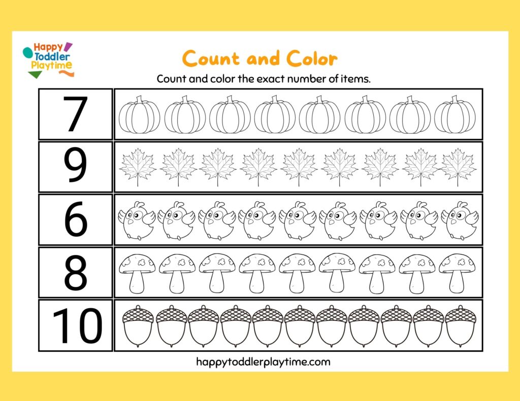 Free Printable Kindergarten Counting Worksheets - Happy Toddler ...