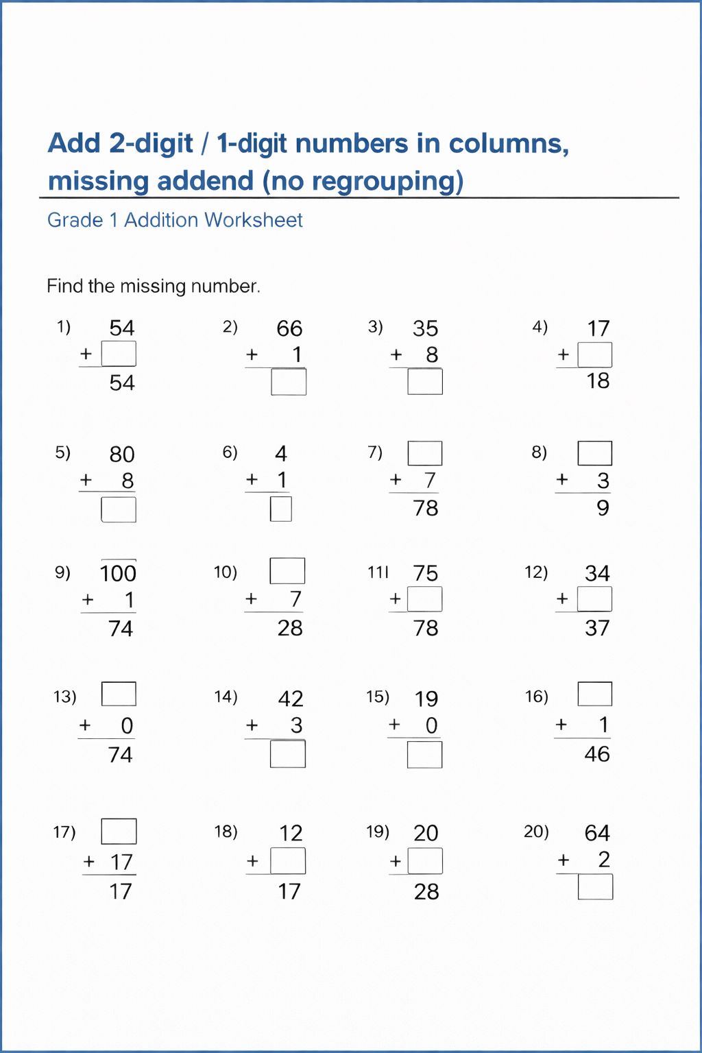 Free Math Worksheets - Printable &  Organized by Grade | Worsheets library