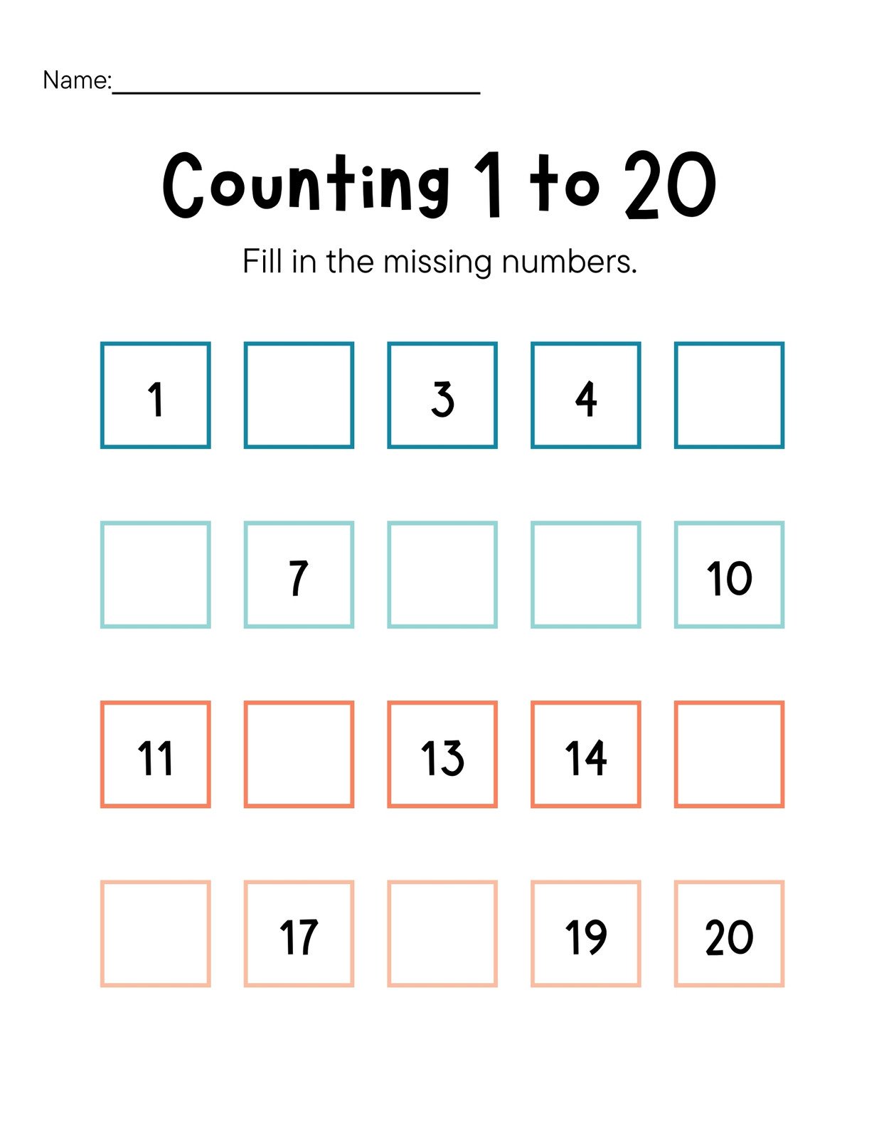 Free custom printable preschool worksheet templates 