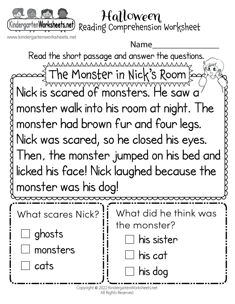 Halloween Reading Comprehension Worksheet - Free Printable ...