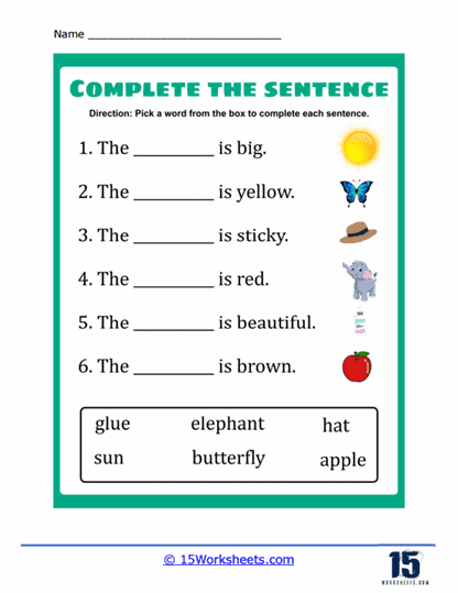 printable worksheet for year 1