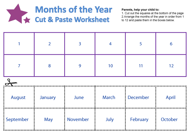 Months of the Year Worksheets | guruparents