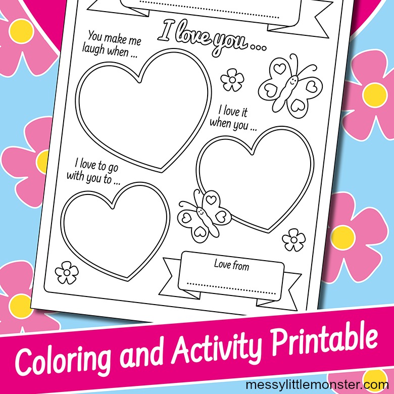 Free Printable I Love You To Pieces Worksheet For Kids - In The ...