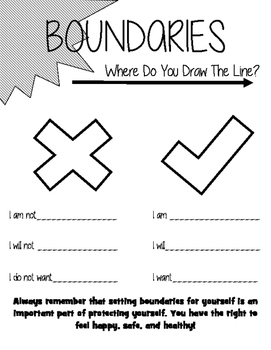 BOUNDARIES Worksheet