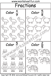 printable worksheet on fractions