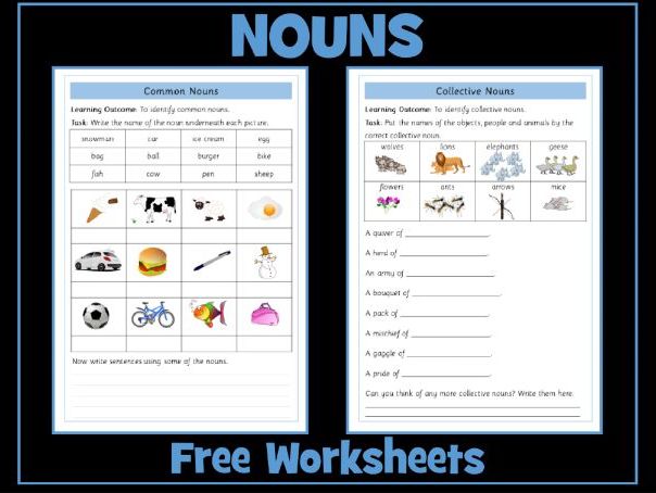 Nouns Worksheets  