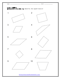 printable worksheet on quadrilaterals