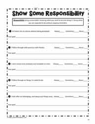 Responsibility Worksheets