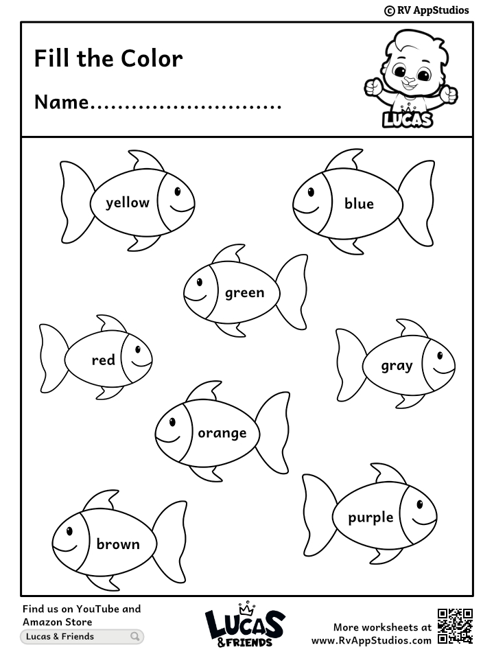 printable worksheets colours