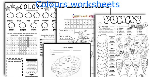 printable worksheets colours
