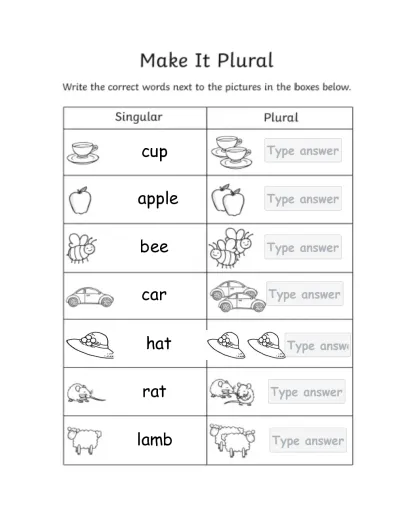 1st Grade English worksheets - Edform