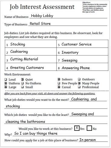 printable worksheets for job skills