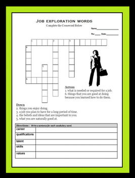 printable worksheets for job skills