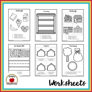 Siopadóireacht - Irish Worksheets for Junior and Senior Infants