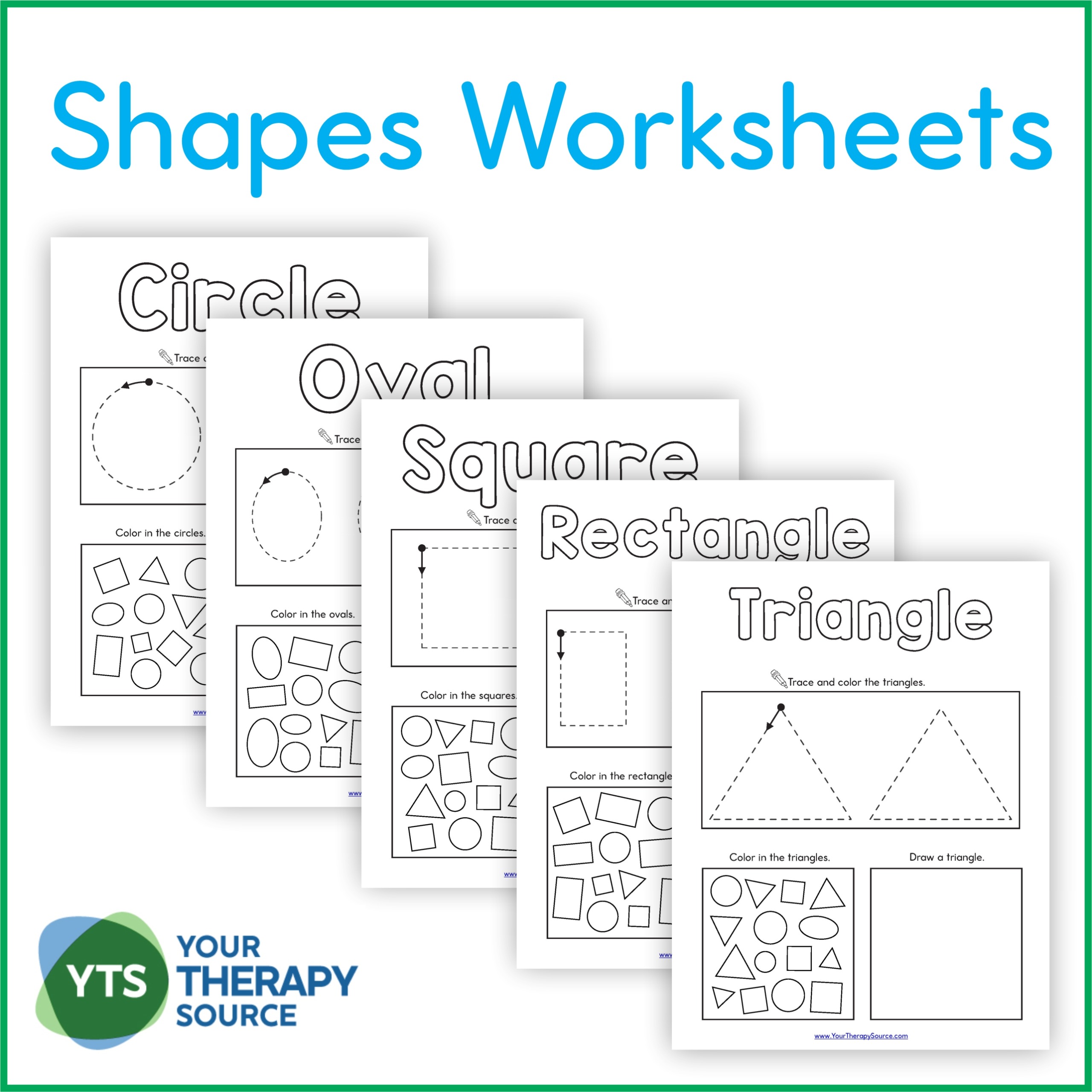 printable worksheets for kindergarten shapes