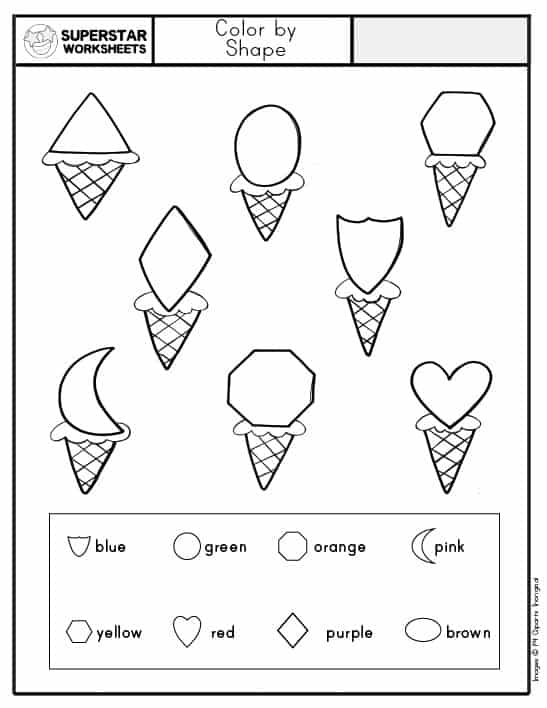 printable worksheets for kindergarten shapes