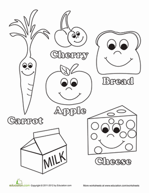printable worksheets healthy eating
