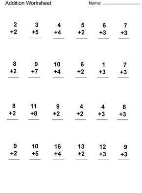 printable worksheets in math for grade 1