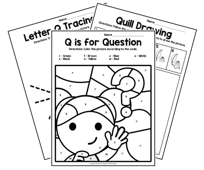 Free Printable Letter Q Worksheets - The Keeper of the Memories