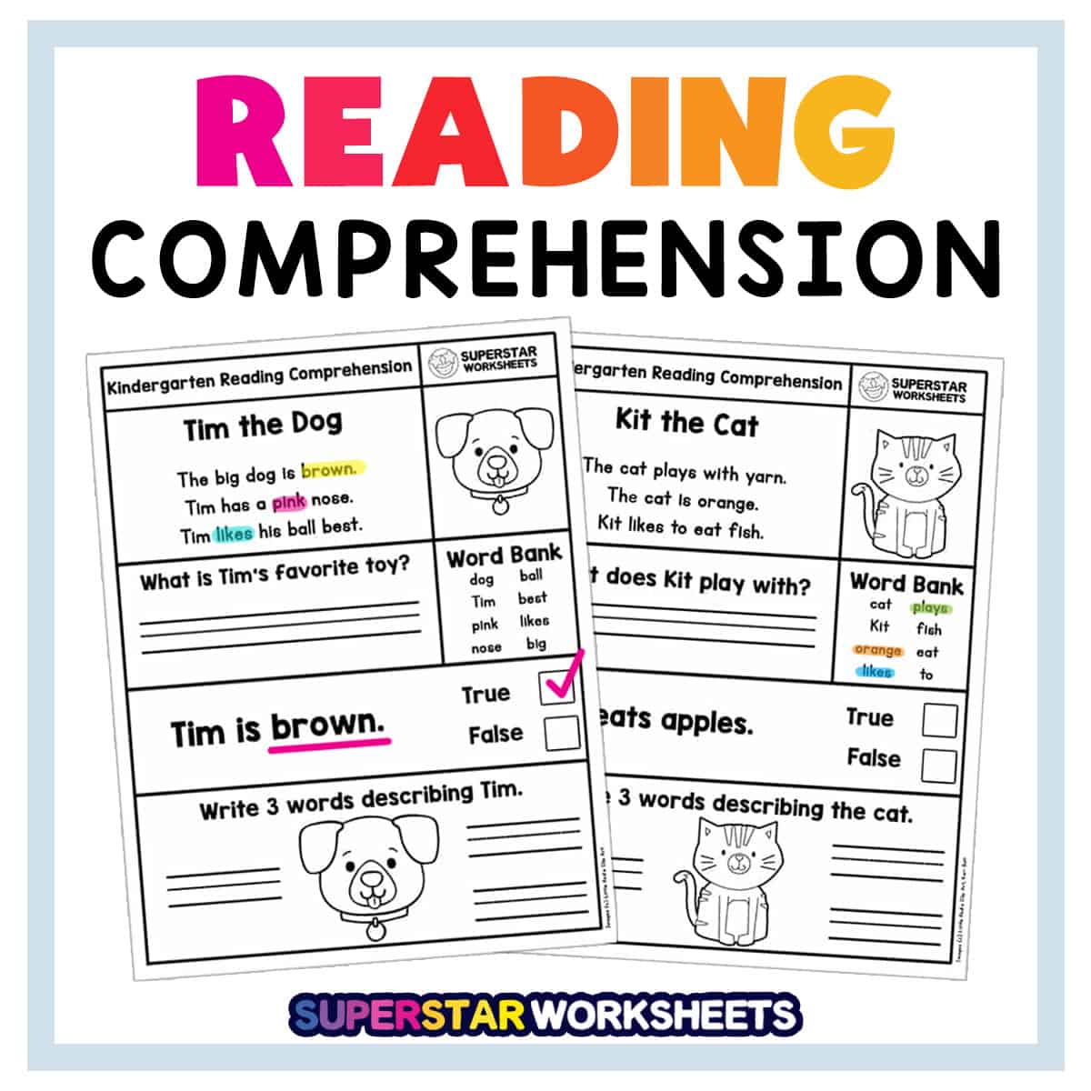 printable worksheets literacy