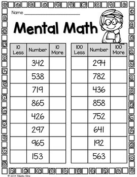 FREE Back to School Math Worksheets for 2nd grade by Shelly Sitz