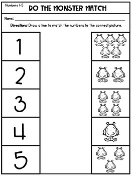Numbers 1-10 Worksheets by Kinder Pals | TPT