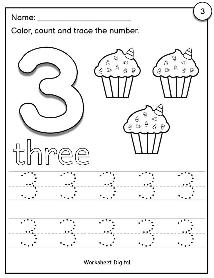 Printable Numbers 1-10 Tracing Worksheets for Preschool ...