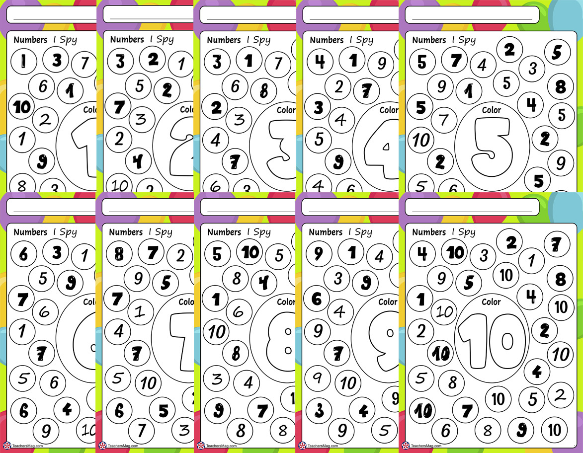 printable worksheets numbers 1 10
