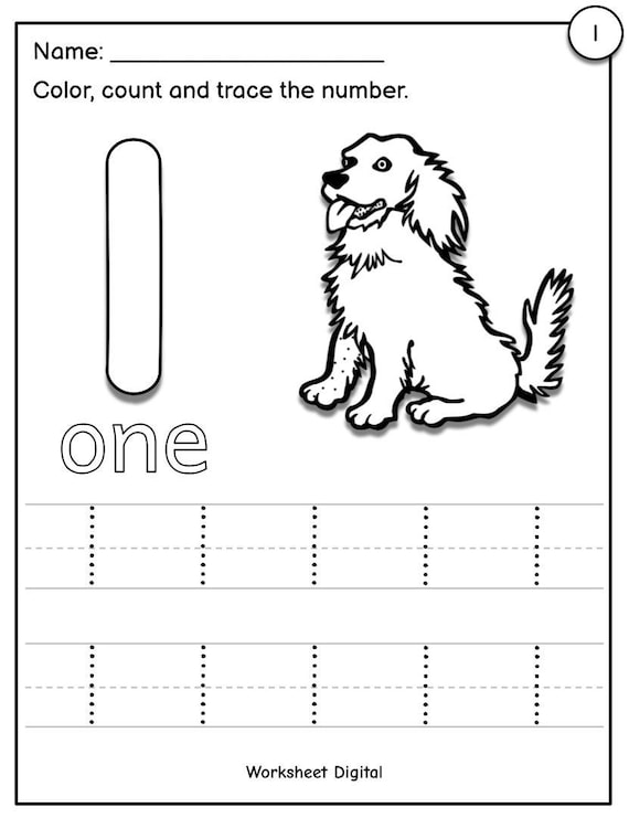 Printable Numbers 1-10 Tracing Worksheets for Preschool ...