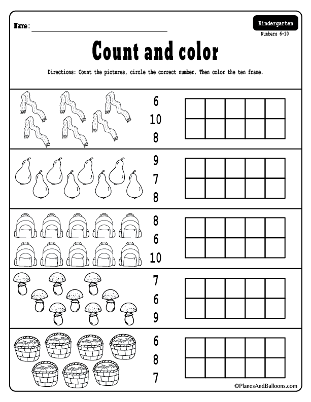 printable worksheets numbers 1 10