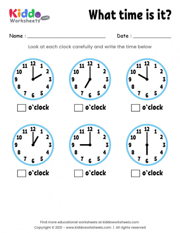 Free Printable Telling Time Worksheet 4 Worksheet - kiddoworksheets