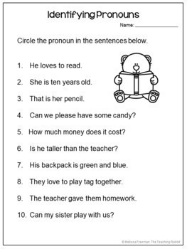 Pronouns Worksheets, Activities, Poster, &  Quiz - Print &  Digital