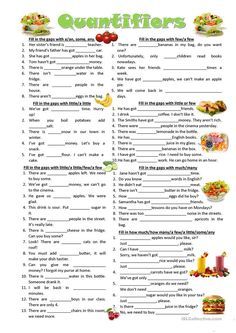 Quantifiers - ESL worksheets