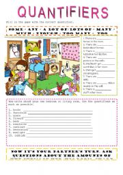 printable worksheets quantifiers