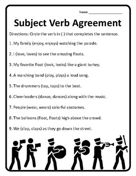 Subject-Verb Agreement Worksheet Subject Verb Agreement Worksheet ...
