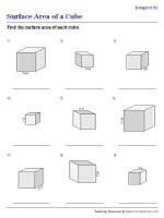 Surface Area Worksheets