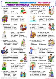 Verb Tenses ESL Printable Worksheets and Exercises