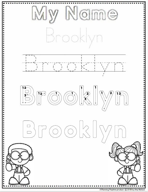 Name Tracing Worksheets - Planning Playtime